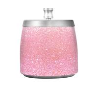 Cendrier rose pailleté, cendrier en acier inoxydable avec couvercle, récipient à fesses pour l'extérieur