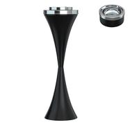 Cendrier sur pied avec couvercle en acier inoxydable contemporain autonettoyant, cendrier créatif intelligent amovible de 60 cm de haut, porte-cendres coupe-vent pour intérieur ou extérieur