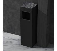 Cendrier sur pied - Coupe-vent et facile à nettoyer - Cendrier amovible - Pour terrasse, bureau, maison, restaurant, jardin - Noir