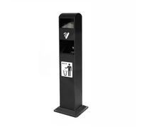 cendrier sur pied extérieur Colonne de cendres extérieure en acier inoxydable colonne verticale commerciale ronde boîte à mégots de cigarettes poubelle zone de fumage collecte de mégots de cigarettes