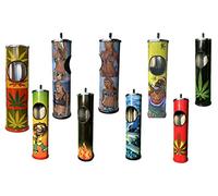 Cendrier Sur Pied Rotatif Anti-Vent Avec Motifs (Feu Noir)