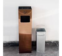 Cendrier vertical en acier inoxydable pour usage commercial, poubelle durable pour bureau et maison