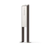 Cendrier vertical verrouillable en acier inoxydable pour terrasse, jardin, centres commerciaux, porte-cigarette durable (gris)