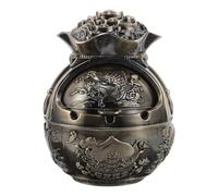 Cendrier Vintage en Alliage de Zinc, Poisson Sculpté à Main, Coupe-vent | Couvercle Résistant, Entretien Facile, Format Portable pour Bureau et Balcon