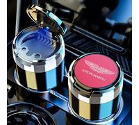 Cendrier Voiture pour Aston Martin Vantage/DB12/DBX/Vanquish/Valhalla/Valour, Portable Amovible Cendrier avec LED Cendrier Anti Odeur pour Voiture, Maison, Bureau et Voyage,A