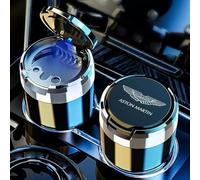 Cendrier Voiture pour Aston Martin Vantage/DB12/DBX/Vanquish/Valhalla/Valour, Portable Amovible Cendrier avec LED Cendrier Anti Odeur pour Voiture, Maison, Bureau et Voyage,B