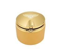 Cendrier Voiture pour Bentley Continental GT/Continental GTC/Flying Spur/Bentayga, Portable Amovible Cendrier avec LED Cendrier Anti Odeur pour Voiture, Maison, Bureau et Voyage,B/Gold