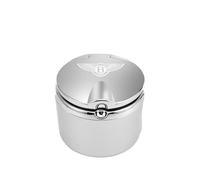 Cendrier Voiture pour Bentley Continental GT/Continental GTC/Flying Spur/Bentayga, Portable Amovible Cendrier avec LED Cendrier Anti Odeur pour Voiture, Maison, Bureau et Voyage,C/Silver