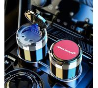 Cendrier Voiture pour McLaren Artura/GTS / 750S / W1, Portable Amovible Cendrier avec LED Cendrier Anti Odeur pour Voiture, Maison, Bureau et Voyage,C/Red