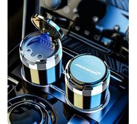 Cendrier Voiture pour McLaren Artura/GTS / 750S / W1, Portable Amovible Cendrier avec LED Cendrier Anti Odeur pour Voiture, Maison, Bureau et Voyage,B/Silver