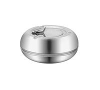 Cendriers Cendrier en acier inoxydable avec couvercle, porte-plateau détachable for Cigarettes d'extérieur, for la maison, chambre à coucher, le bureau, décoration de table