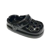 Cendriers en résine 12 x 11,5 x 7 cm, crocs populaires, gobelets à cigarettes, bureau, maison, salon, cendriers anti-mouches, mignons (chaussures à trou noir)