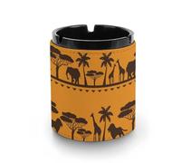 Cendriers Pour Cigarettes Motif Ethnique Africain Cendrier En Cuir Pour La Maison, L'hôtel, Le Bureau Et La Table