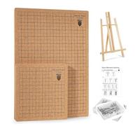 Cenei Ensemble Planche de Macramé avec Support et Épingles en T pour Projets de Macramé et Tressage de Bracelets.