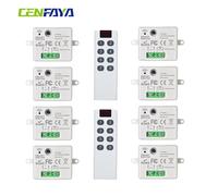 CENFAYA 8 zones 433HMz interrupteur de lumière sans fil marche/arrêt 110V 220V 230V 10A relais récepteur RF télécommande manuelle fr lampe à LED ampoule ventilateur 4 pcs receiver Only