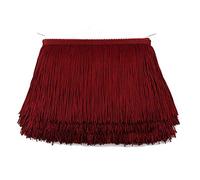 CENFRY Bordure franges à coudre pour vêtements de 15,2 cm de largeur bordeaux