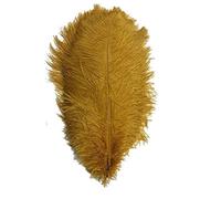 CENFRY Lot de 10 plumes d'autruche de 25,4 à 30,5 cm pour centre de table de mariage, décoration de la maison (doré)