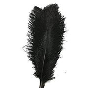 CENFRY Lot de 15 plumes d'autruche de 45,7 à 50,8 cm pour centre de table de mariage, décoration de la maison (Noir)