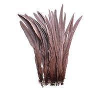CENFRY Lot de 50 plumes de coq naturelles - 30,5 à 35,6 cm - Marron