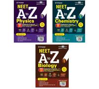 Cengage - NEET A to Z - Physics, Chemistry & Biology Part-1's PCB Combo (Set of 3 Books ) With FREE MCQs for 2025 Exams New Edition 2025