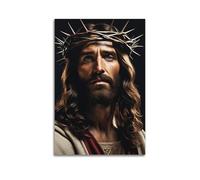 CENGLIS Esus Crown of Thorns Poster réaliste sur toile - Décoration murale moderne - Peinture esthétique - 20 x 30 cm - Style sans cadre