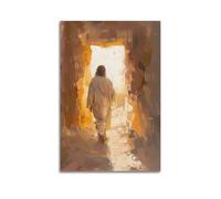 CENGLIS Poster à l'huile de la résurrection de Jésus - Art mural moderne sur toile - Décoration esthétique - 30 x 45 cm - Style sans cadre