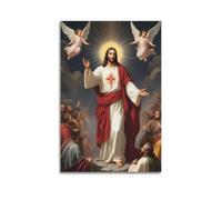 CENGLIS Poster à l'huile du sermon de Jésus - Art mural moderne sur toile - Décoration esthétique - 30 x 45 cm - Style sans cadre