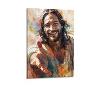 CENGLIS Poster Jésus atteignant l'encre - Impression sur toile - Décoration murale moderne - 40 x 60 cm - Style cadre