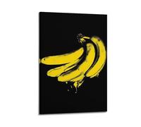 CENGLIS Poster mural moderne sur toile représentant un bouquet de bananes dessiné par un espace négatif, 20 x 30 cm, style cadre