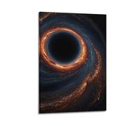CENGLIS Poster sur toile avec trou noir supermassif dans le coma Berenices pour chambre de garçon - Décoration murale moderne - 50 x 75 cm - Style cadre
