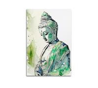 CENGLIS Sakyamuni Statue de Bouddha aquarelle sur toile, décoration murale moderne, peinture esthétique, 50 x 75 cm, style sans cadre