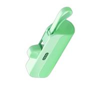CENGPXGH Batterie compacte avec prise de type C intégrée, vert | Batterie portable de 5 000 mAh, prise de type C intégrée pour charge directe, corps compact avec un transport intégré