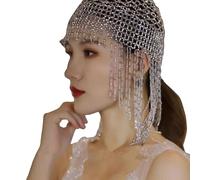 CENGPXGH Coiffe exotique Cléopâtre avec perles pour Gatsbys | Cléopâtre exotique danse du ventre, couvre-chef, fête à thème, accessoire pour cheveux cadeau