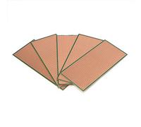 Cenifin 5 pièces 6.5x14.5 cm Stripboard Non coupé PCB Platine Simple Face Circuit Boar Composants électroniques boîte