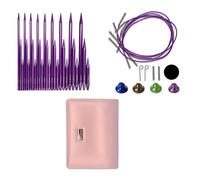 Cenifin Aiguilles à tricoter circulaires interchangeables de 3 0 mm à 6 0 mm avec étui et accessoires Aiguilles à tricoter circulaires pour femme