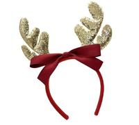Cenifin Bandeau à thème de Noël Festival Corne d'élan Bowknot Hairhoop Chapeau saisonnier Vacances Vacances Festival Chapeaux Bowknot Hairhoop