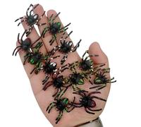 Cenifin Bulk Lot de 12 jouets Halloween Spiders Assortiment de jouets pour cadeaux amusants Sacs à friandises sombres Artisanat PVC Décorations