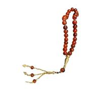 Cenifin Chapelet islamique 33 perles Tasbih en verre pour la prière et la pleine conscience chez les hommes et les femmes Perles de verre Chaîne de main, taille unique, Comme décrit, Comme décrit