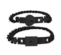 Cenifin Couple Romantique Bracelets 2x/Ensemble Acier Inoxydable Amoureux Serrure Coeur Pour Bracelet Clé Magie Pour Petit Ami Girlfriie Cancer Patients Femmes, taille unique, Comme décrit