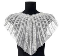 Cenifin Écussons à coudre à sequins robustes pour vêtements chapeau écharpe mariage décoration accessoires robe de mariage tissu, Argent (Silver), taille unique
