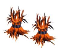 Cenifin Faux Accessoires de cheville à plumes pour femmes Fête costumée d'Halloween et événement thématique Bracelet de cheville réglable Bijoux de pied de plume pour fêtes costumées à thème, taille