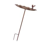Cenifin Grand bain d'oiseaux vintage en métal résistant à l'hiver Salle de bain Bol d'eau décoratif pour animaux sauvages oiseaux patios décoration design ouvert mangeoire pour oiseaux tire la faune