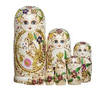 Cenifin Jouet artiste russe nichoir Poupées en bois peintes à la main uniques pour la collection de jouets empilables russes 10 filles en bois artisanat matriochka
