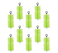 Cenifin Lot de 10 brosses de filtration d'eau avec design en acier inoxydable pour le nettoyage des aquariums intérieurs et extérieurs