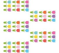 Cenifin Lot de 45 tulipes colorées en papier floral découpé - Thème printemps - Œuvres d'art pour projets de scrapbooking - Tulipes décoratives - Découpe en papier