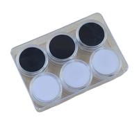 Cenifin Lot de 6 organiseurs en cristal transparent avec couvercles à visser - Récipients portables en acrylique pour les collections - Vitrine à bijoux en acrylique, taille unique, comme décrit