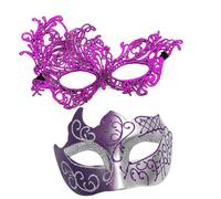 Cenifin Mascarade de couple pour femmes et hommes Mardi Gras Costume vénitien pour festival de Noël, fête du Nouvel An, masque vénitien pour mascarade