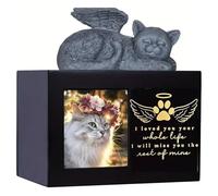 Cenifin Résines pour animaux de compagnie - Boîte à cendres pour chat - Personnalisable - Ajustements de cendres - Pour les propriétaires d'animaux de compagnie en deuil - Souvenirs