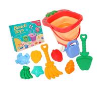 Cenifin Seau à sable pliable châteaux de sable pour enfants avec moules à pelle pour jeux d'eau en plein air Kit de jeu essentiel avec moisissure
