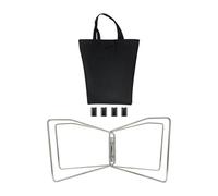 Cenifin Support de base en acier inoxydable pour valise de camping en plein air pour boîtes de rangement avec coussinet antidérapant et sac de transport en acier inoxydable équipement de camping dans